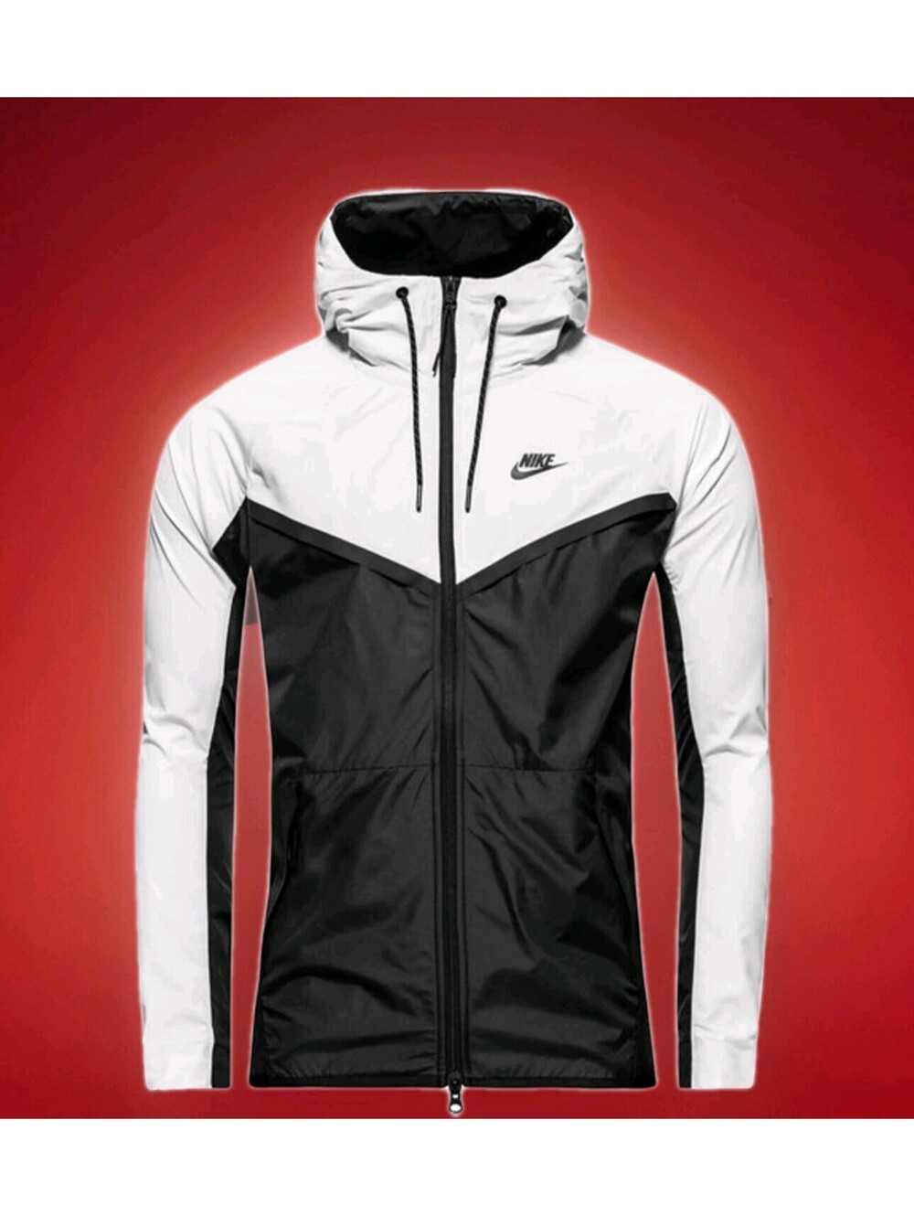 Nike Tech Hypermesh Windrunner Running Jacket Training Mens Medium Black White